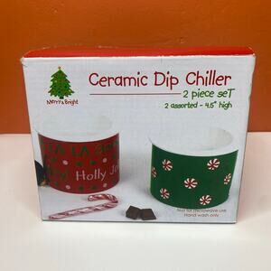 Christmas Ceramic Dip Chiller - 2 Piece Set